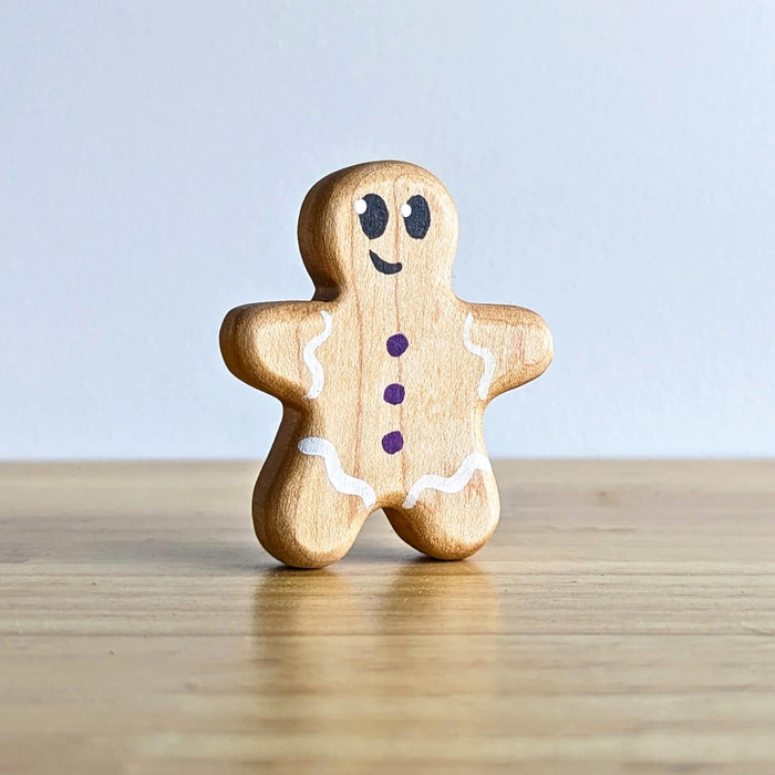 NOM Handcrafted Gingerbread Man Wooden Toy Figure for Small-World Play from Australia