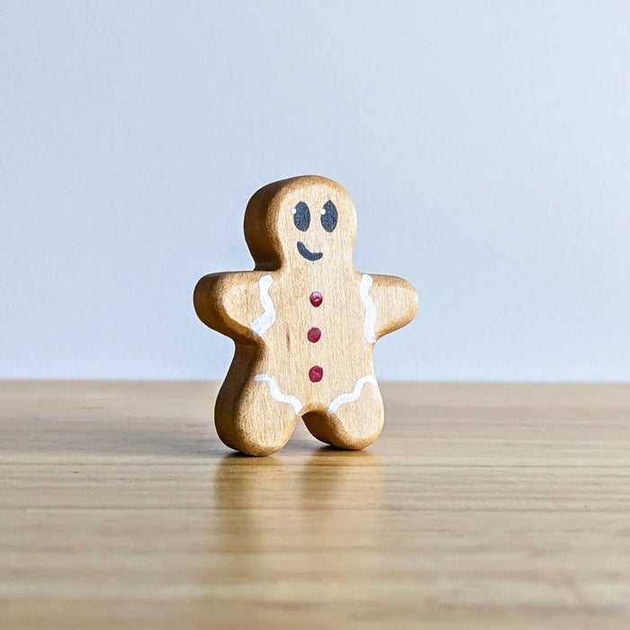 NOM Handcrafted Gingerbread Man Wooden Toy Figure for Small-World Play from Australia