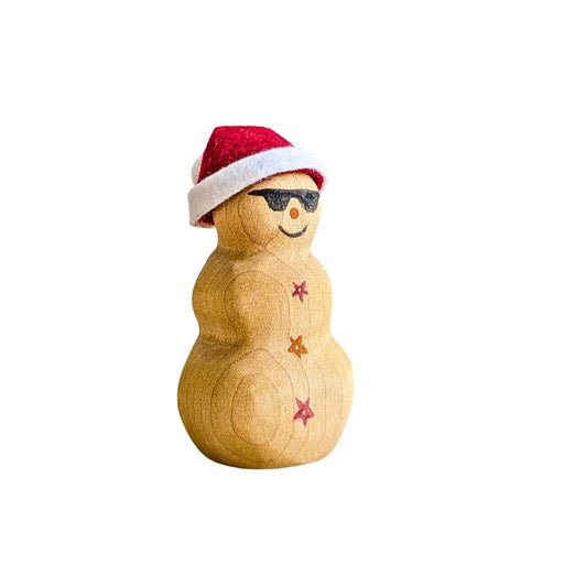 NOM Handcrafted Sand Snowman Wooden Toy Figure for Small-World Play from Australia