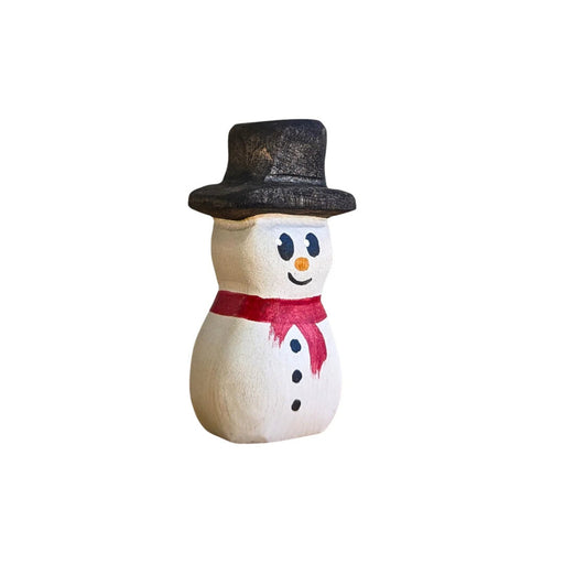 NOM Handcrafted  Snowman Wooden Toy Figure for Small-World Play from Australia