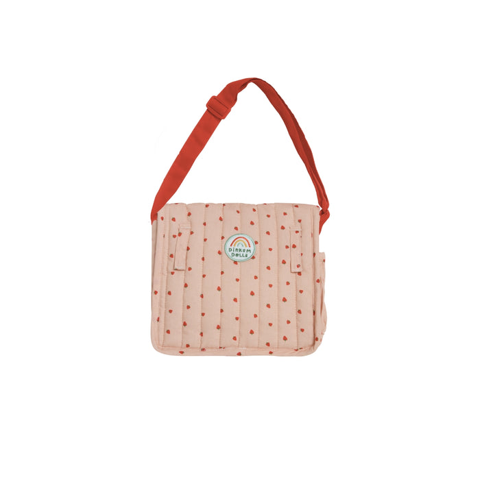 OETDLACAR-ST-P Olli Ella Carrie Convertible Changing Bag and Mat  - Strawberry