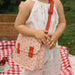 OETDLACAR-ST-P Olli Ella Carrie Convertible Changing Bag and Mat  - Strawberry