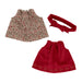 OEKDOLDIN-SG-O Olli Ella Dinkum Doll Holiday Outfit Set - 2pcs Una Dresses and Headband