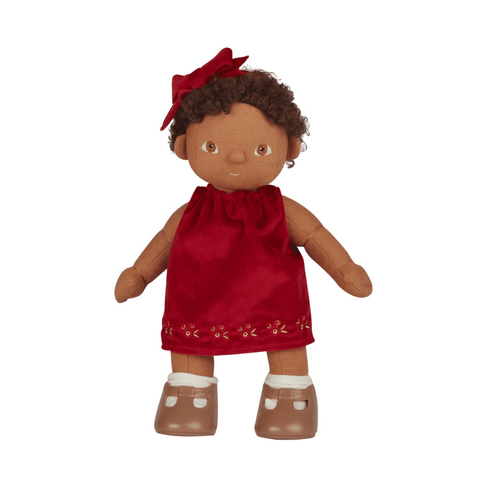 OEKDOLDIN-SG-O Olli Ella Dinkum Doll Holiday Outfit Set - 2pcs Una Dresses and Headband