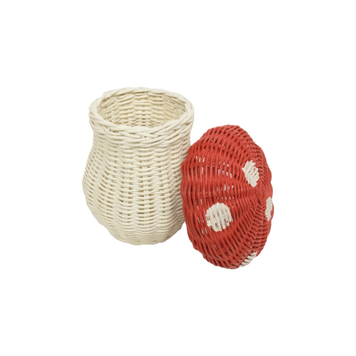 Olli Ella Porcini Basket Red and Straw OEKDECTOB-RE-O