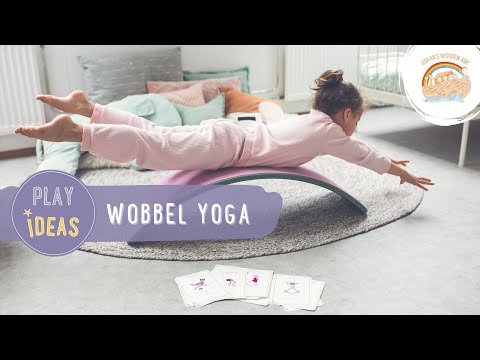 Wobbel Balance Board Yoga Play Idea by Oskar's Wooden Ark, Australia