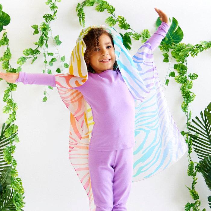 Sarah's Silks Animal Dress Ups Playsilk - Rainbow Zebra