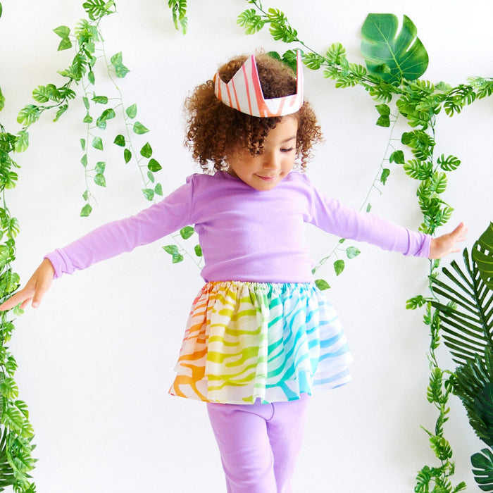 SS-312411 Sarah's Silks Animal Dress Ups Tutu - Rainbow Zebra