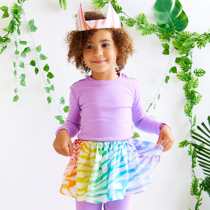 SS-312411 Sarah's Silks Animal Dress Ups Tutu - Rainbow Zebra