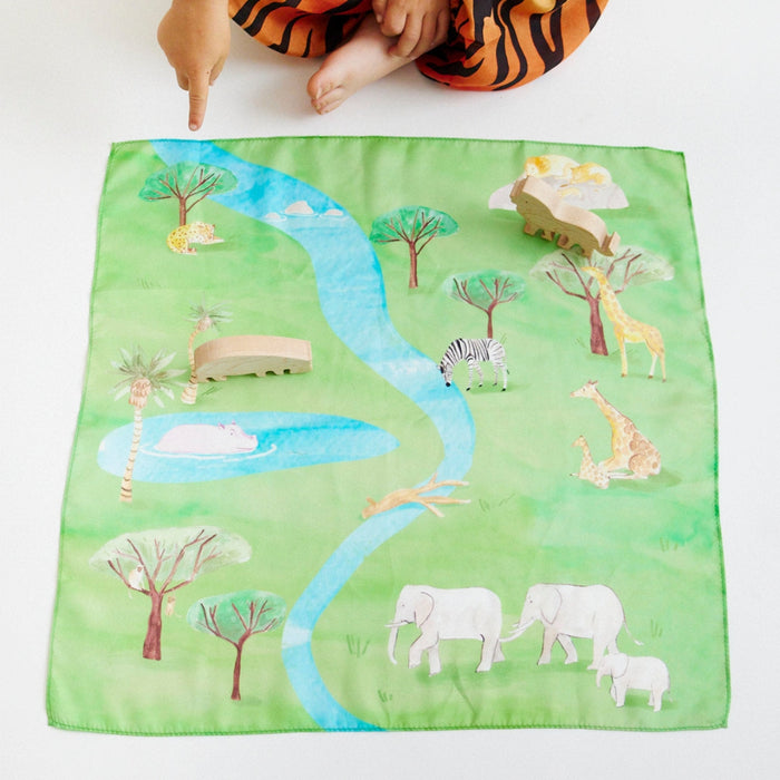 SS-12433 Sarah's Silks Wooden Hippo