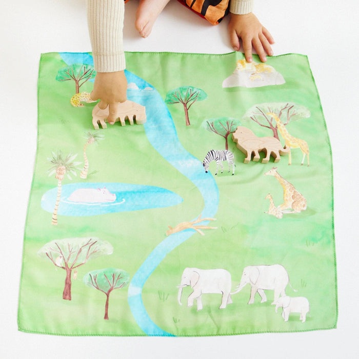 SS-12433 Sarah's Silks Wooden Hippo