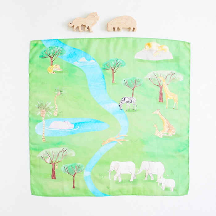 SS-12433 Sarah's Silks Wooden Hippo