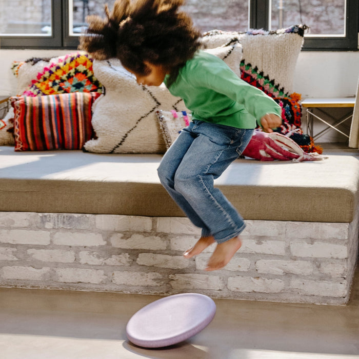 Stapelstein Round Balance Board, Stepping Stone, and Open Ended Toy in Light Violet from Australia