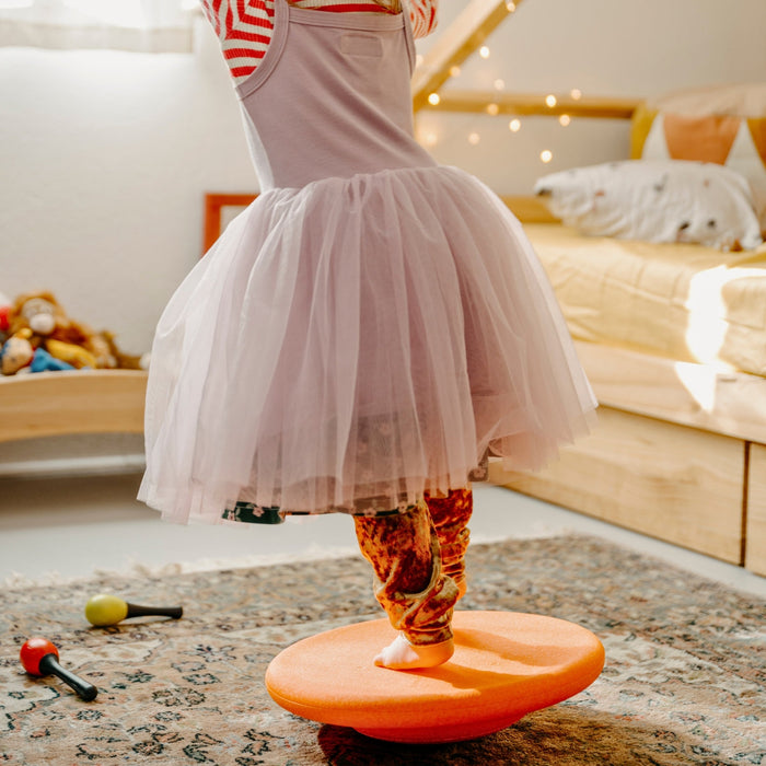 Stapelstein Round Balance Board, Stepping Stone, and Open Ended Toy in Orange from Australia