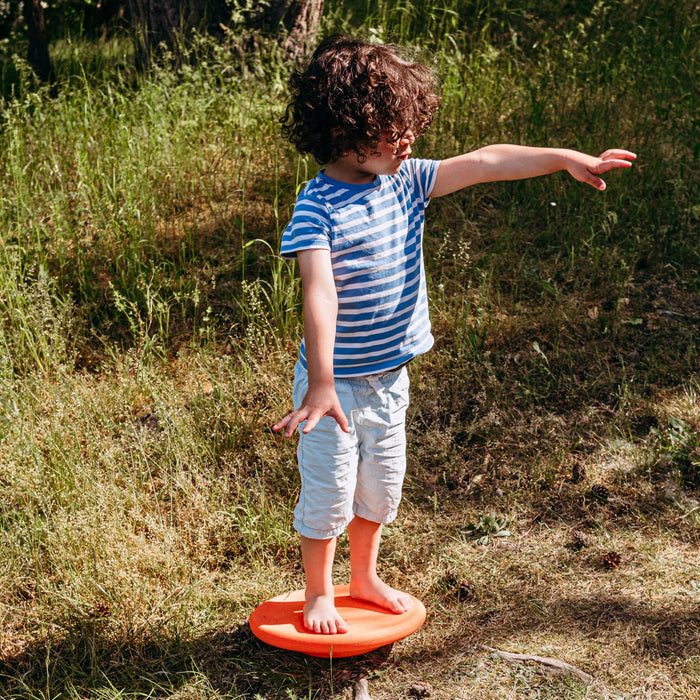 Stapelstein Round Balance Board, Stepping Stone, and Open Ended Toy in Orange from Australia