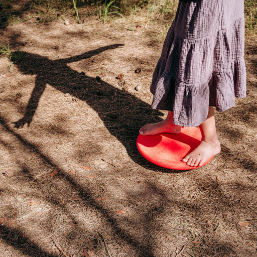 Stapelstein Round Balance Board, Stepping Stone, and Open Ended Toy in Red from Australia