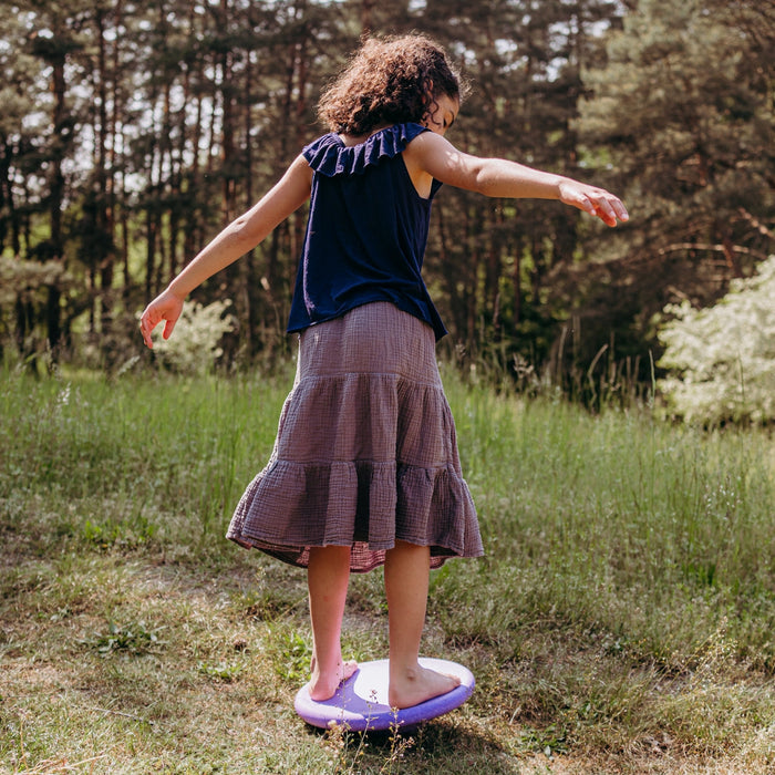 Stapelstein Round Balance Board, Stepping Stone, and Open Ended Toy in Violet from Australia