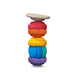 Stapelstein Balance Stepping Stones Original + Board Combination, Set of 7, Rainbow Classic from Australia