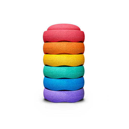 Rainbow Stapelstein Balance Stepping Stones Original Mini, Set of 6, from Australia