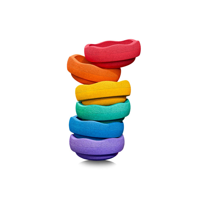 Rainbow Stapelstein Balance Stepping Stones Original Mini, Set of 6, from Australia