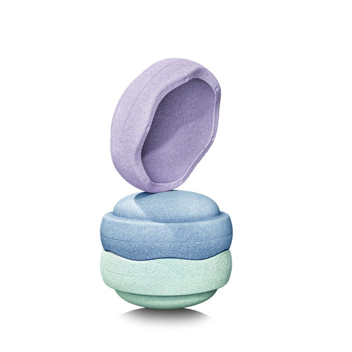 Stapelstein Balance Stepping Stones - Original, Set of 3, Cool Pastel Tones from Australia