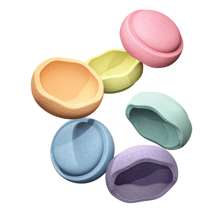 Stapelstein Balance Stepping Stones - Original, Set of 6, Rainbow Pastel (PRE-ORDER MID-MARCH ARRIVAL)