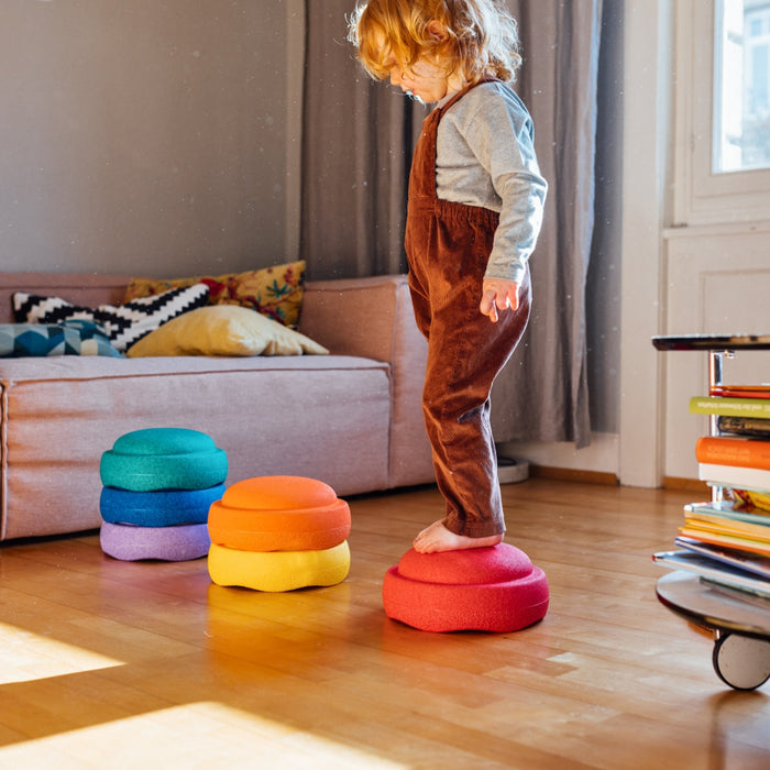 Stapelstein Balance Stepping Stones Original, Set of 6, Rainbow from Australia