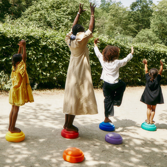 Stapelstein Balance Stepping Stones Original, Set of 6, Rainbow from Australia