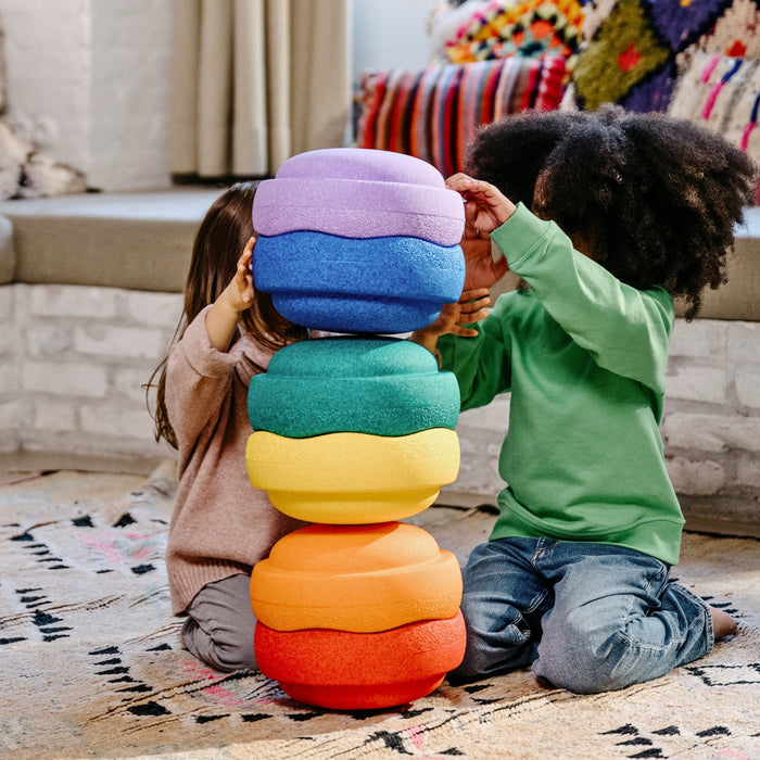 Stapelstein Balance Stepping Stones Original, Set of 6, Rainbow from Australia