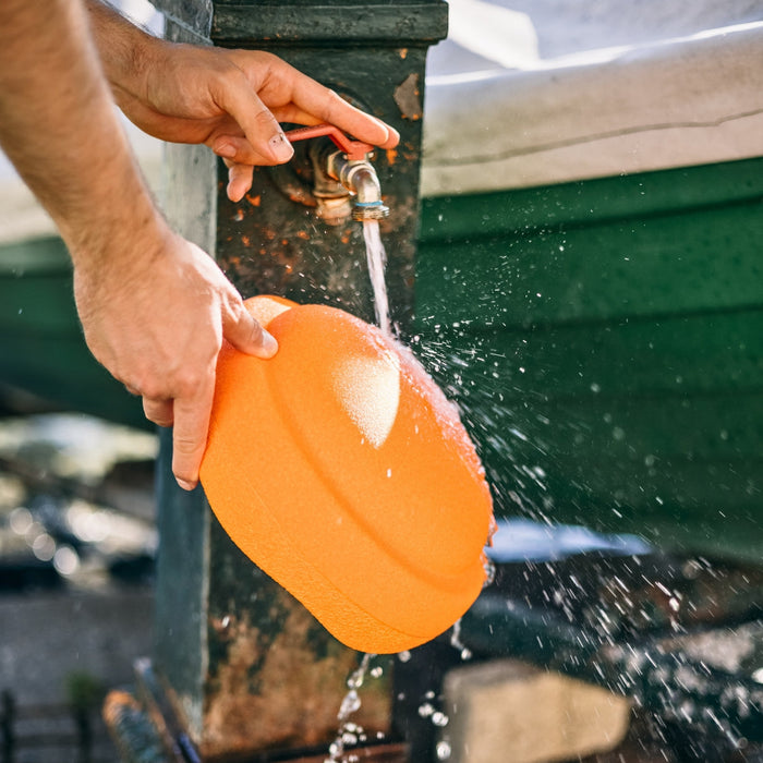 Single, Solid Colour Stapelstein Original Balance Stepping Stone in orange from Australia