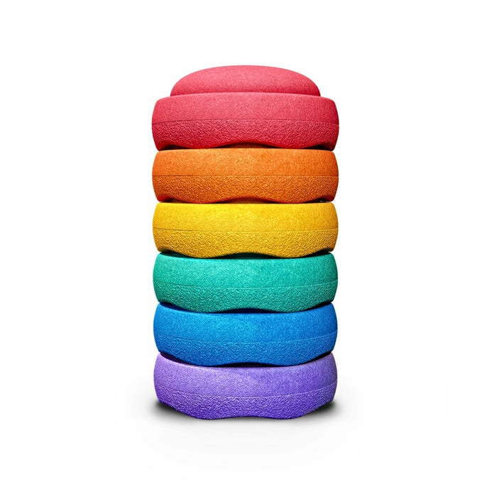 Stapelstein Balance Stepping Stones - Original, Set of 6, Rainbow Classic (PRE-ORDER MID-MARCH ARRIVAL)