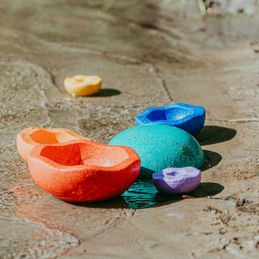 Set of 6 Rainbow Classic Staplestein Balance Stepping Stones for Kids from Australia