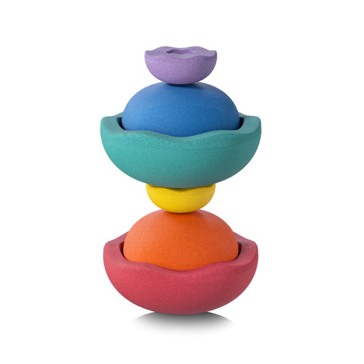 Set of 6 Rainbow Classic Staplestein Balance Stepping Stones for Kids from Australia