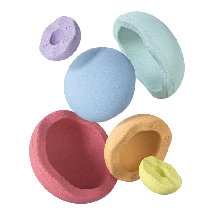 Set of 6 Rainbow Pastel Staplestein Balance Stepping Stones for Kids from Australia