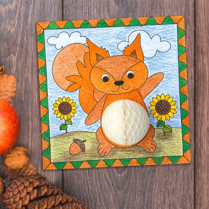 URSUS Paper Crafts 3D Honeycomb Ball Colouring Pictures, Set of 6 Autumn from Australia