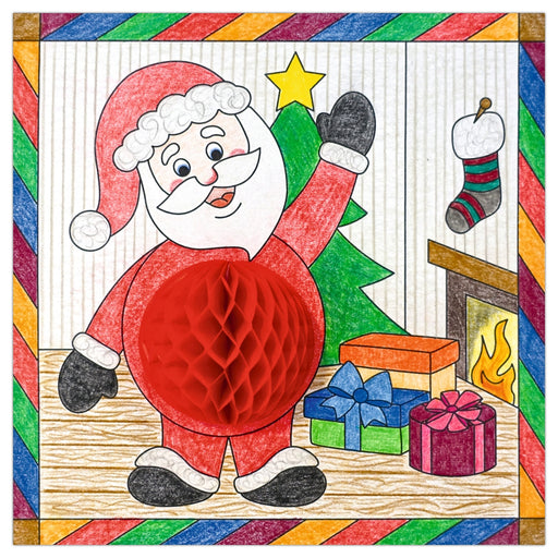 URSUS Paper Crafts 3D Honeycomb Ball Colouring Pictures, Set of 6 Christmas from Australia