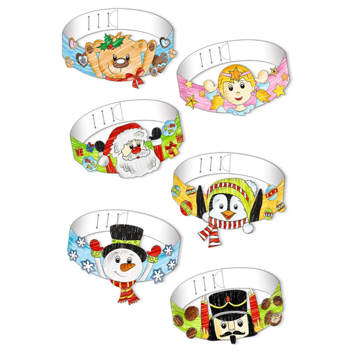 URSUS Paper Crafts DIY Kid's Crowns, Set of 8 Christmas from Australia