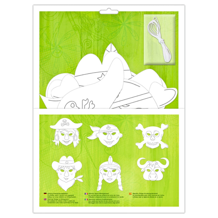 URSUS Paper Crafts DIY Kid's Masks, Set of 6 Adventure from Australia