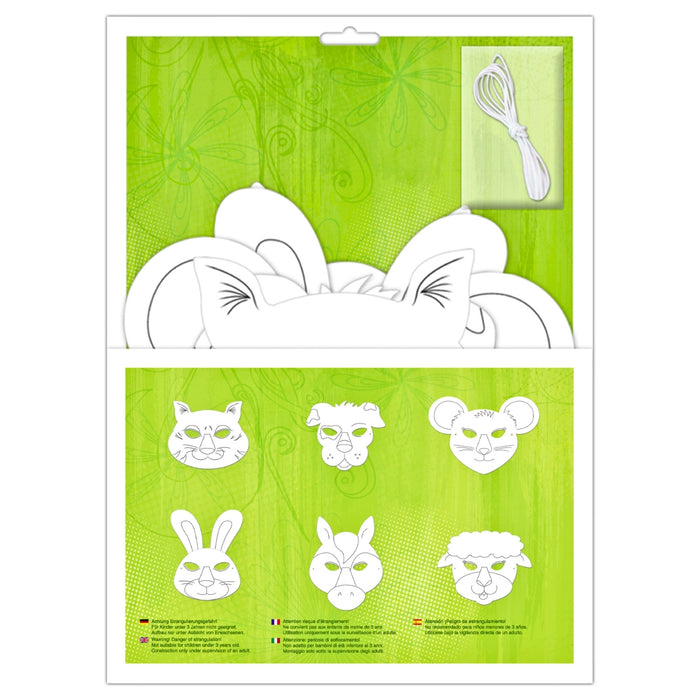 URSUS Paper Crafts DIY Kid's Masks Set of 6 Farm Animals & Pets from Australia