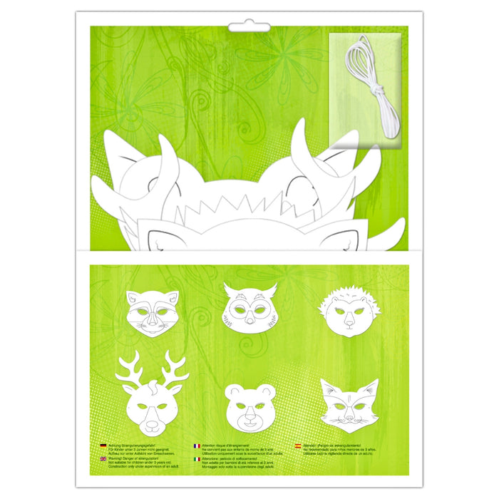 URSUS Paper Crafts DIY Kid's Masks, Set of 6 Forest Animals from Australia