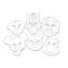 URSUS Paper Crafts DIY Kid's Masks, Set of 6 Forest Animals from Australia