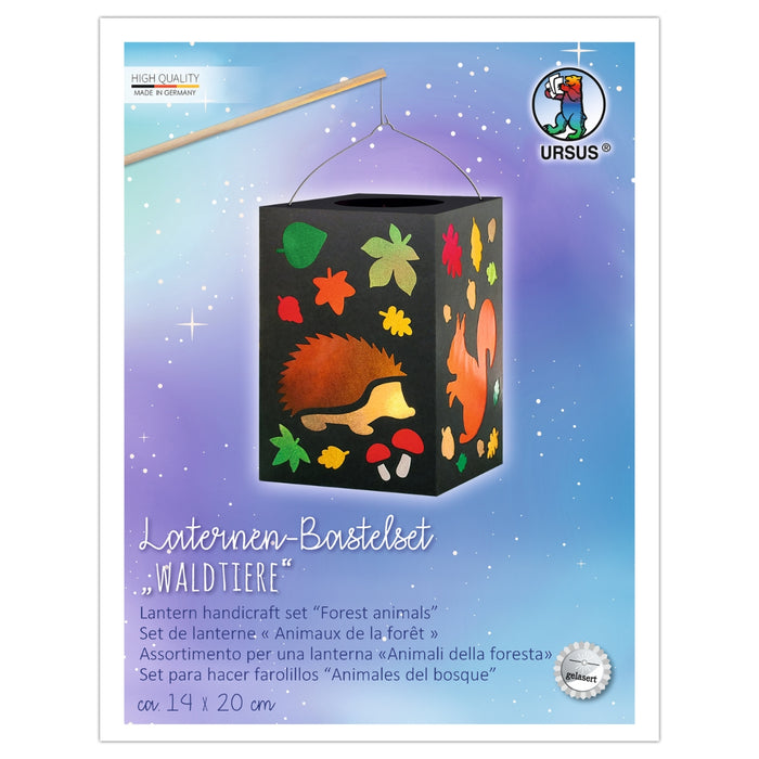 URSUS Paper Crafts DIY Lantern, Black Box Autumn Animals from Australia