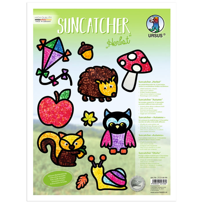 URSUS Paper Crafts DIY Suncatcher, Set of 12 Autumn from Australia