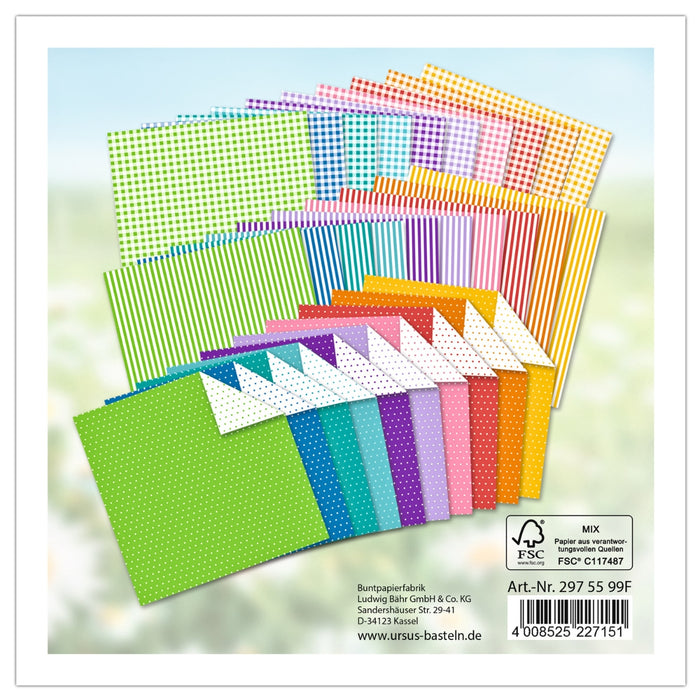 URSUS Paper Crafts Folding Paper, Printed, 10 Colours, 120 Sheets from Australia