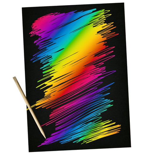 URSUS Paper Crafts Scratch Art, 10 Sheets A4 Rainbow from Australia