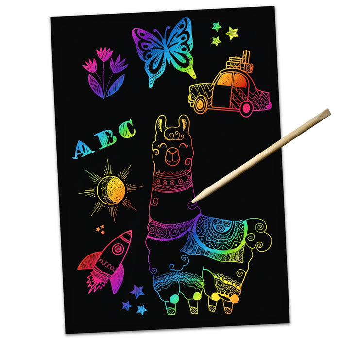 URSUS Paper Crafts Scratch Art, 10 Sheets A4 Rainbow from Australia