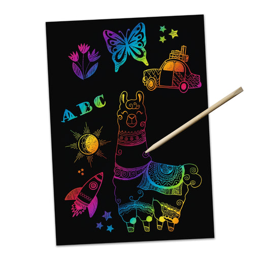 URSUS Paper Crafts Scratch Art, 10 Sheets, A5 Rainbow from Australia