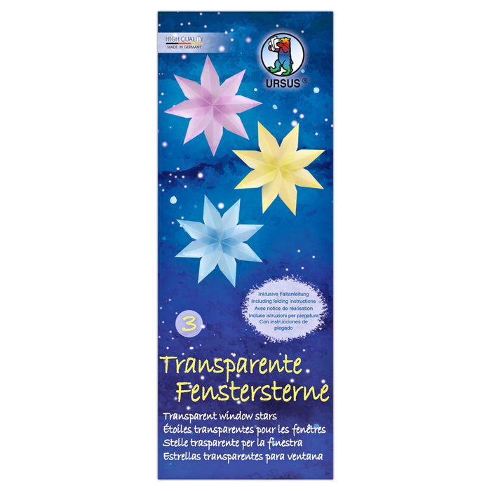 URSUS Paper Crafts Window Star Folding Paper, Translucent Pastel, 80 Sheets from Australia