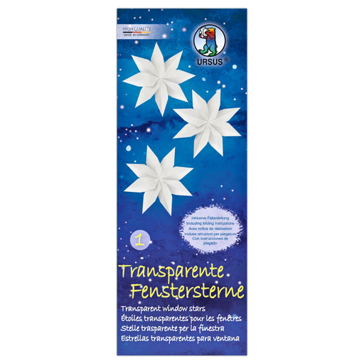 URSUS Paper Crafts Window Star Folding Paper, Translucent White, 80 Sheets from Australia