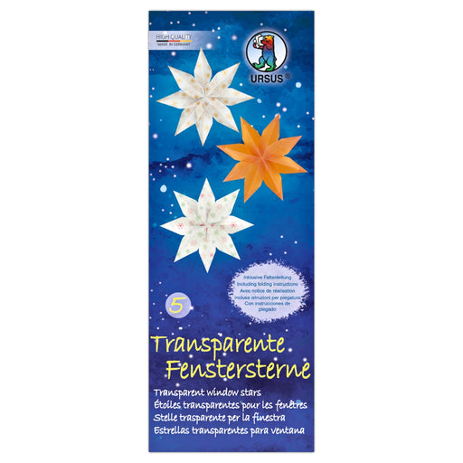 URSUS Paper Crafts Window Star Translucent Folding Paper, 80 Sheets Christmas from Australia